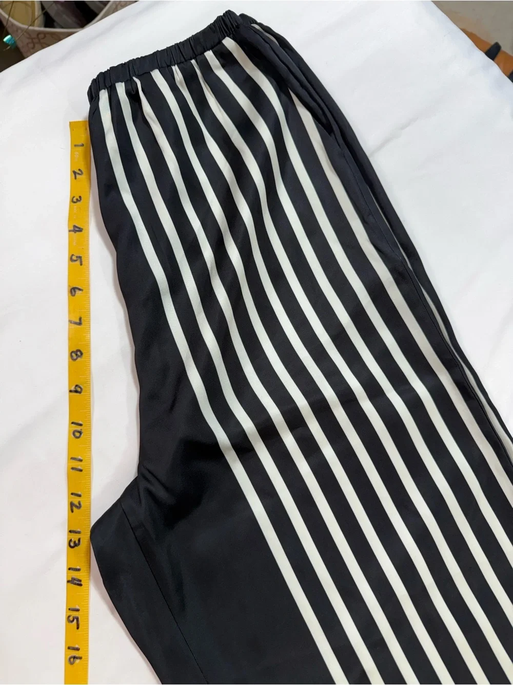 COMMENSE Black & White Striped Wide-Leg Pants size S